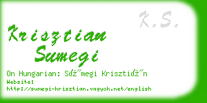 krisztian sumegi business card